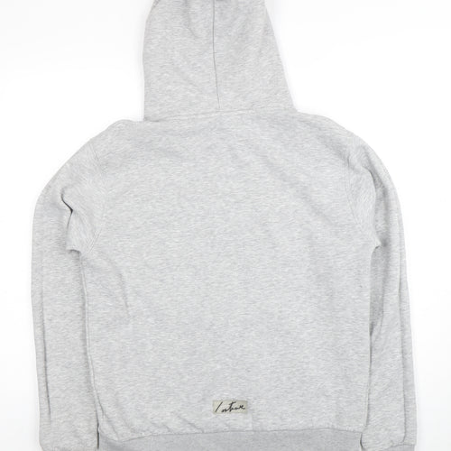 Couture Mens Grey Regular Fit Pullover Hoodie Size L