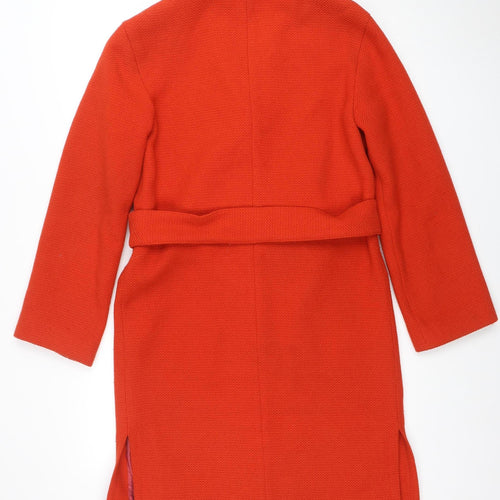 Episode Women's Red Belted Trench Coat Size 8 Classic Mid-Length