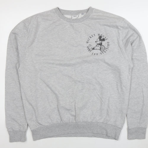 Disney Women’s Grey Mickey Mouse Sweatshirt Size 14/XL Pullover