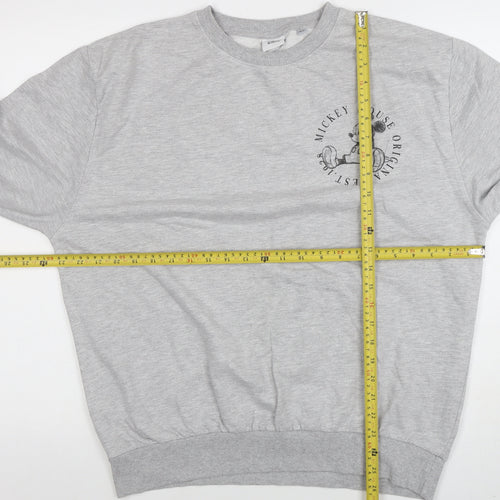 Disney Women’s Grey Mickey Mouse Sweatshirt Size 14/XL Pullover