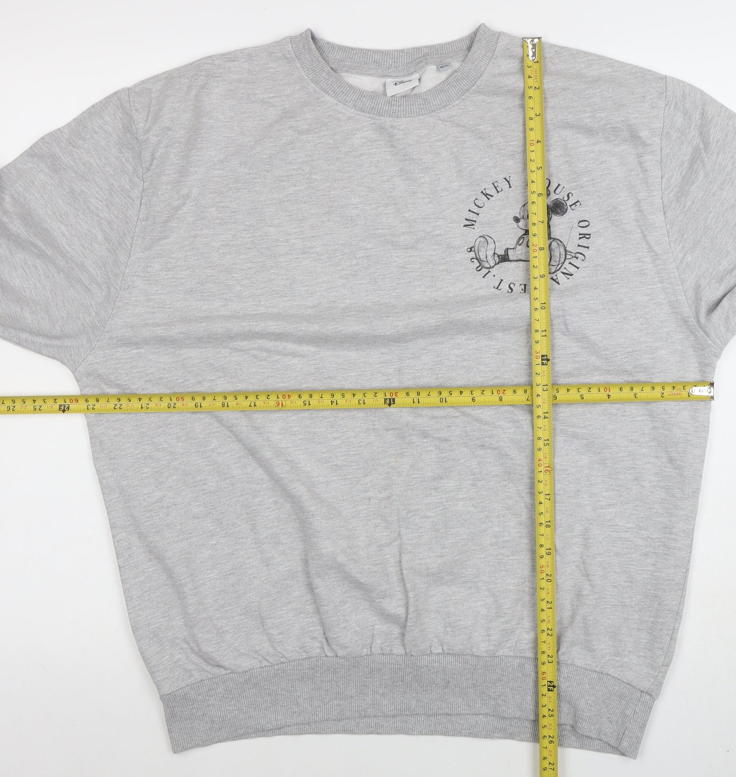 Disney Women’s Grey Mickey Mouse Sweatshirt Size 14/XL Pullover