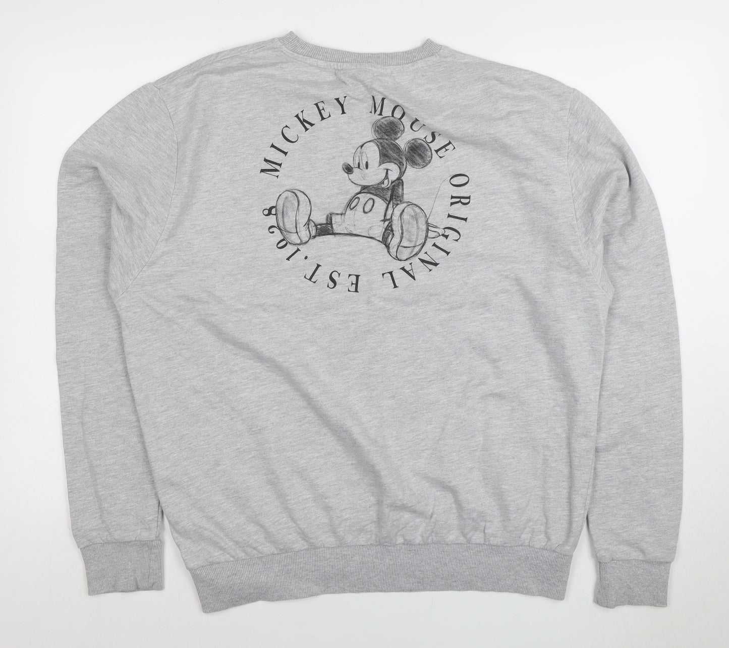 Disney Women’s Grey Mickey Mouse Sweatshirt Size 14/XL Pullover