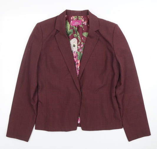 Whistles Express Womens Red Long Sleeve Classic Blazer Size 12