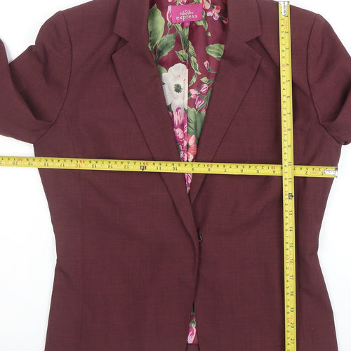 Whistles Express Womens Red Long Sleeve Classic Blazer Size 12