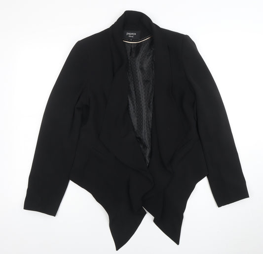 Papaya Women’s Black Shawl Collar Tailored Blazer Size 12