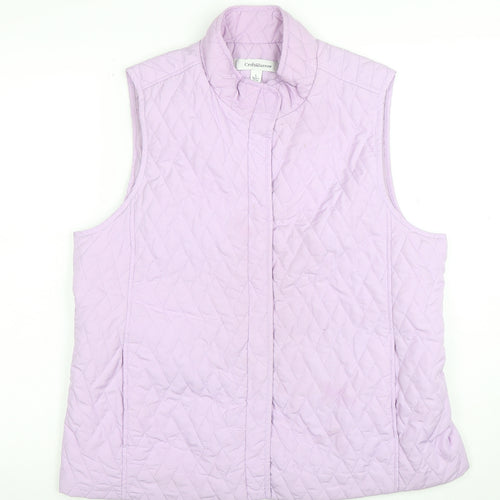 Croft & Barrow Women's Purple Quilted Sleeveless Waistcoat L