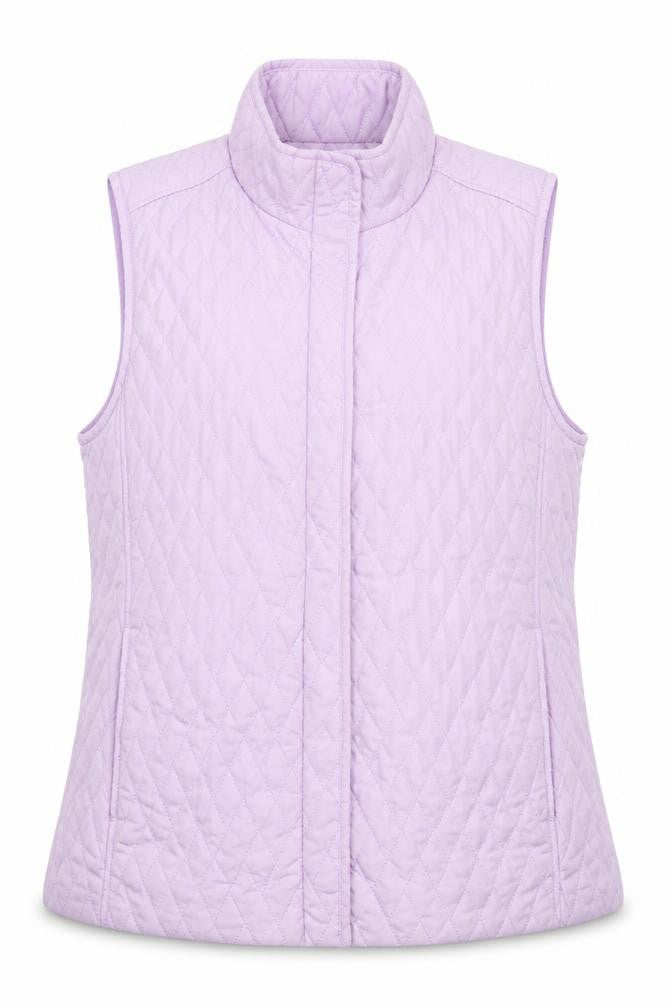 Croft & Barrow Women's Purple Quilted Sleeveless Waistcoat L