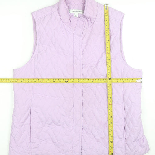 Croft & Barrow Women's Purple Quilted Sleeveless Waistcoat L