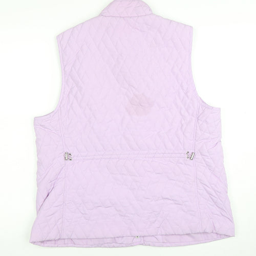Croft & Barrow Women's Purple Quilted Sleeveless Waistcoat L
