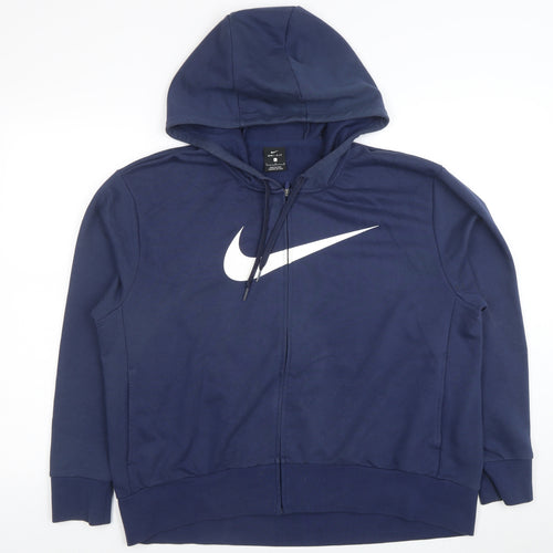 Nike Men's Blue Dri-Fit Full Zip Hoodie Size L