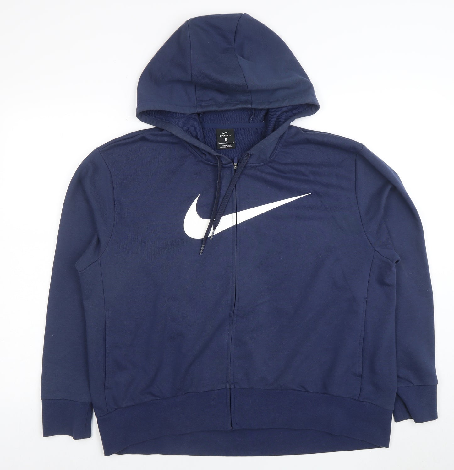 Nike Men's Blue Dri-Fit Full Zip Hoodie Size L