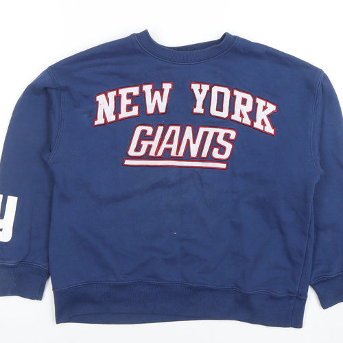 ZARA Boys Blue New York Giants Pullover Sweatshirt 9-10 Years Crew Neck