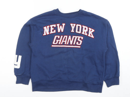 ZARA Boys Blue New York Giants Pullover Sweatshirt 9-10 Years Crew Neck