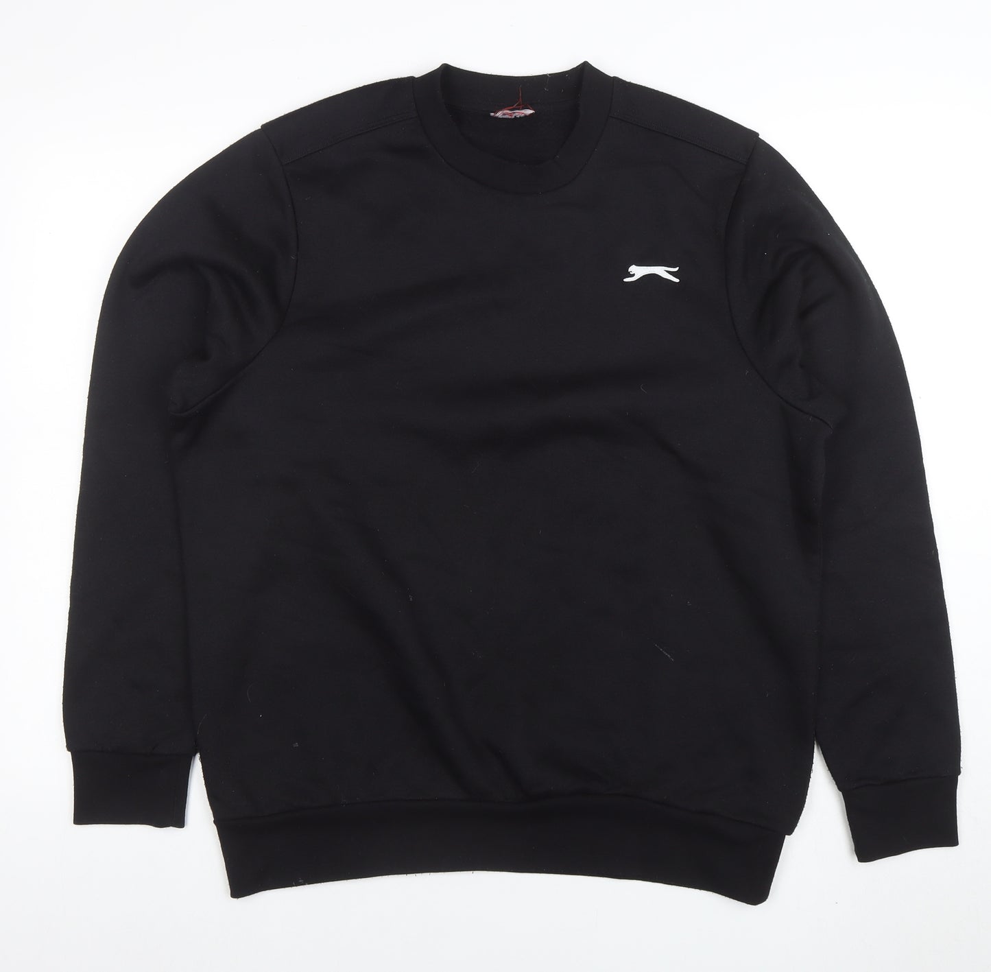 Slazenger Mens Black Crew Neck Pullover Sweatshirt Size M