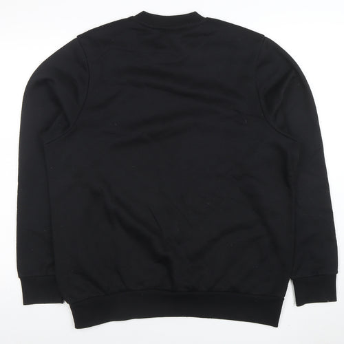 Slazenger Mens Black Crew Neck Pullover Sweatshirt Size M