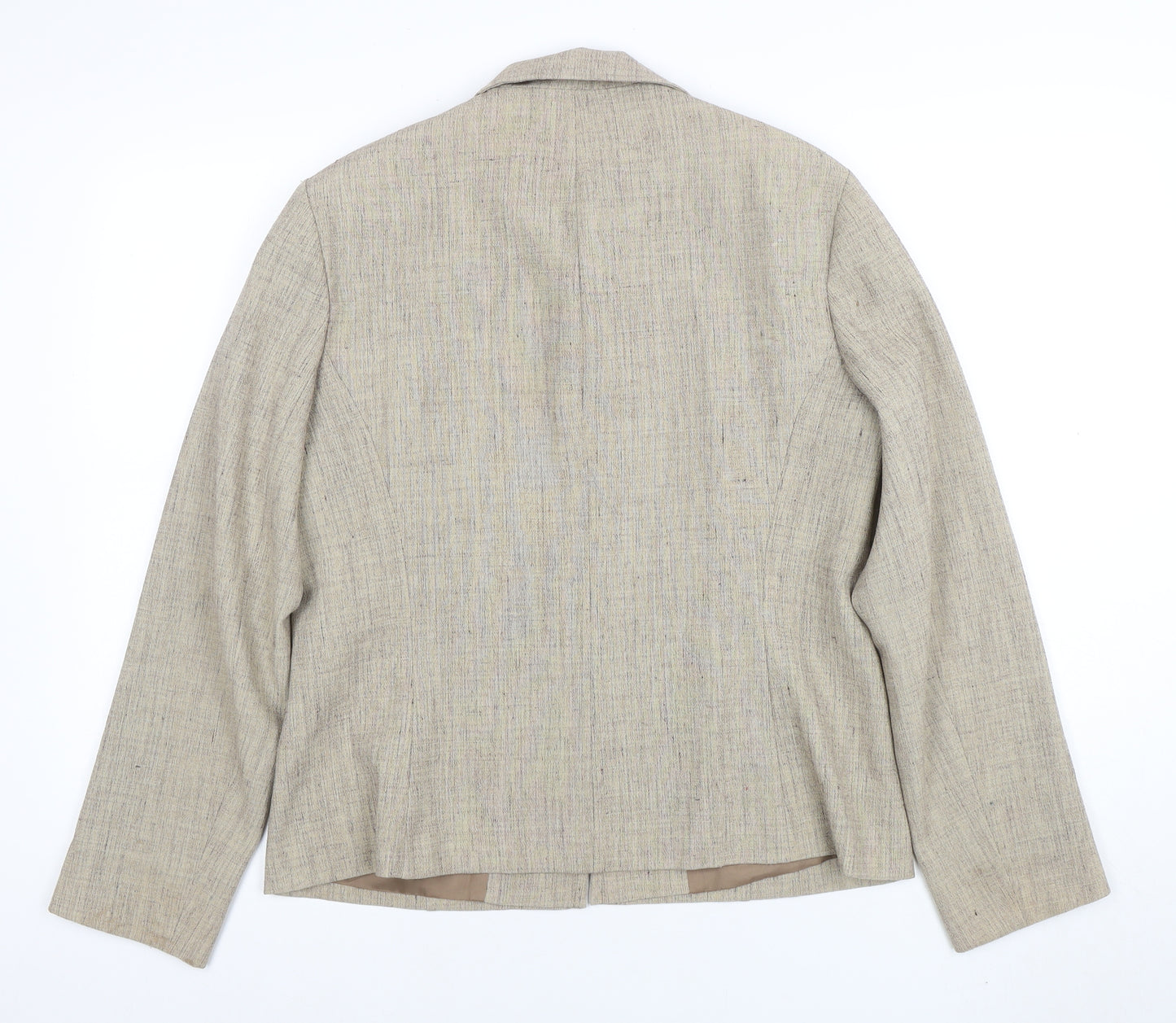 Wallis Womens Beige Linen Blend Tailored Suit Jacket Size 14