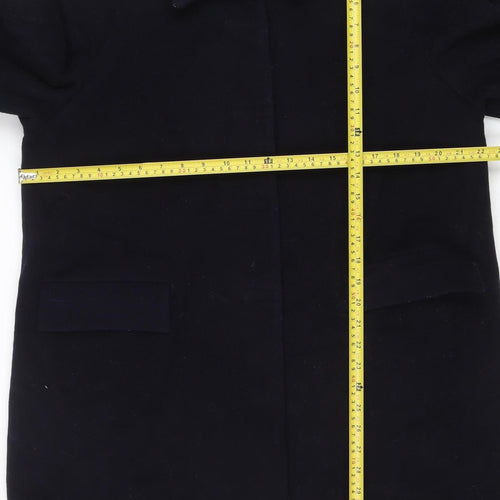 Windsmoor Women's Black Wool Cashmere Long Overcoat Size 14