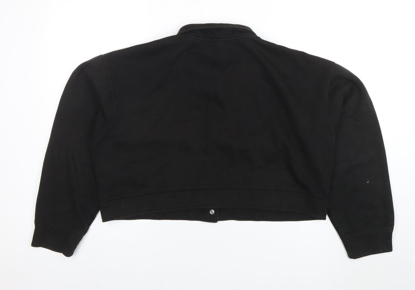 Boohoo Women's Black Cropped Basic Jacket Size 16
