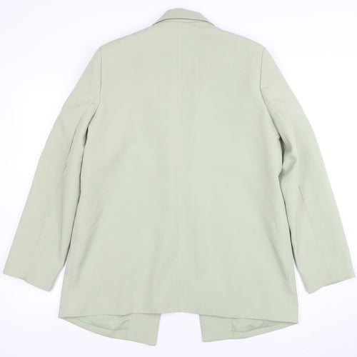 Missguided Women's Sage Green Blazer UK 12 Regular Fit Long Sleeve