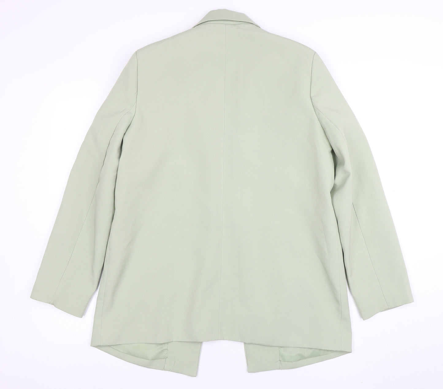 Missguided Women's Sage Green Blazer UK 12 Regular Fit Long Sleeve