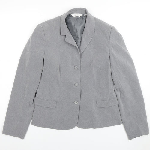 Next Womens Grey Size 10 Classic Blazer Jacket Single Breasted