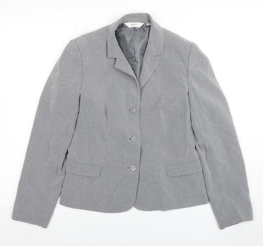 Next Womens Grey Size 10 Classic Blazer Jacket Single Breasted