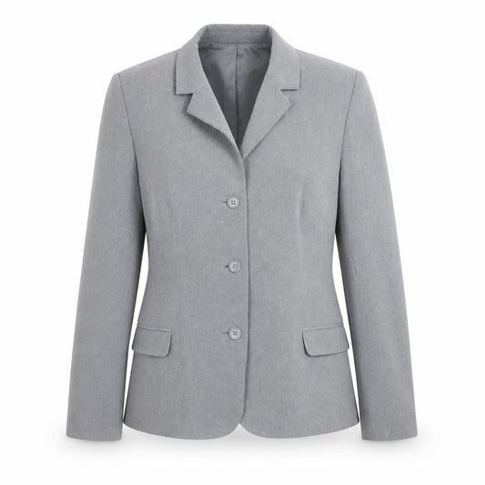 Front view of Next women’s grey, size UK 10, classic blazer jacket single breasted