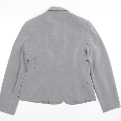 Next Womens Grey Size 10 Classic Blazer Jacket Single Breasted