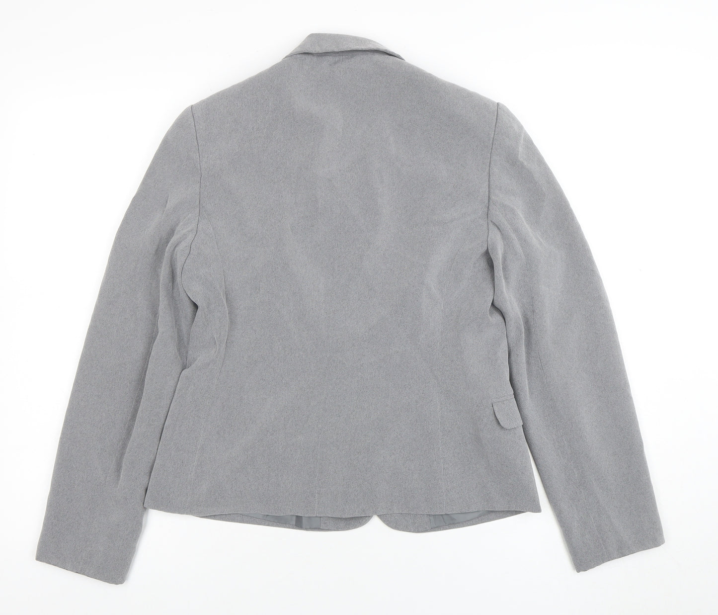 Next Womens Grey Size 10 Classic Blazer Jacket Single Breasted