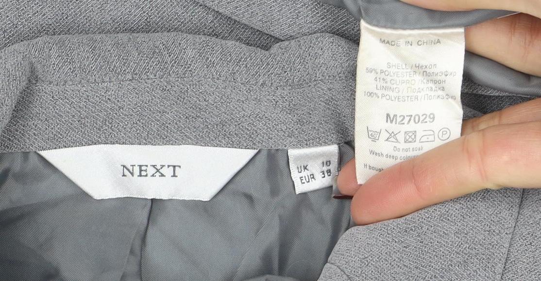 Next Womens Grey Size 10 Classic Blazer Jacket Single Breasted