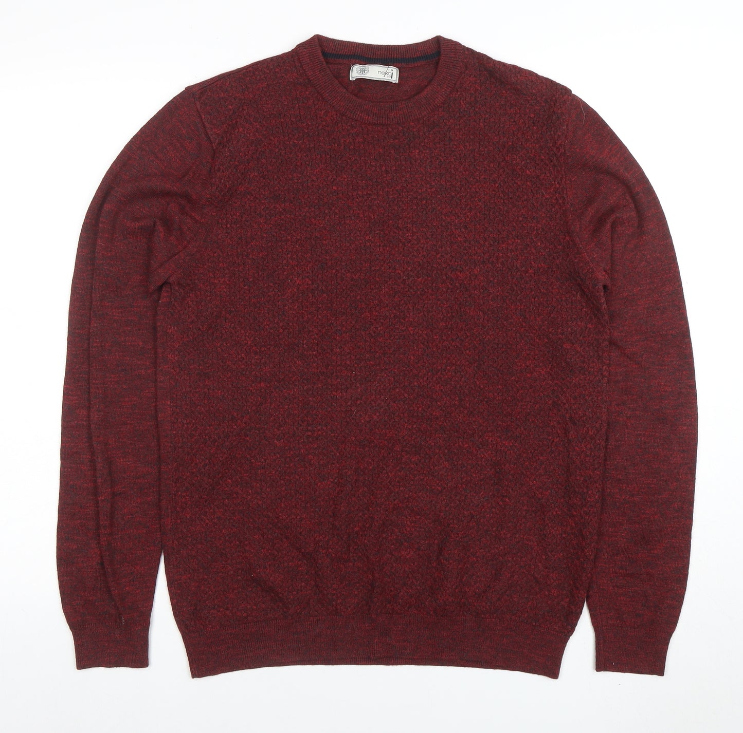 Next Men's Red Crew Neck Cotton Knit Jumper Size M