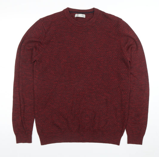 Next Men's Red Crew Neck Cotton Knit Jumper Size M