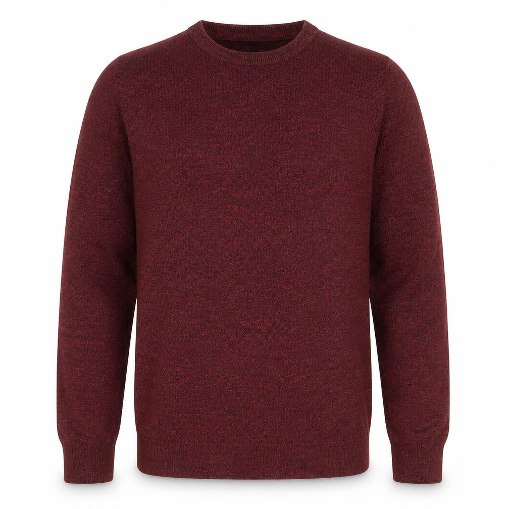 Front view of Next Men's Red Crew Neck Cotton Knit Jumper, size M