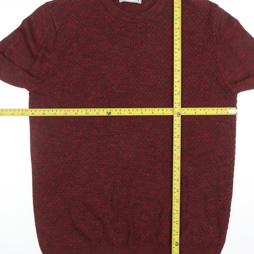 Next Men's Red Crew Neck Cotton Knit Jumper Size M