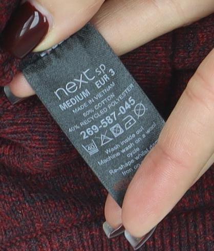 Next Men's Red Crew Neck Cotton Knit Jumper Size M