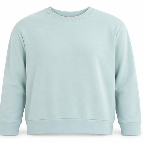 LaWear Womens Mint Green Cotton Blend Crew Neck Sweatshirt Size 14