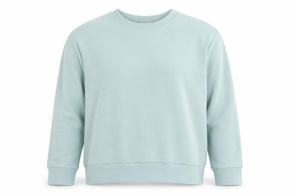 LaWear Womens Mint Green Cotton Blend Crew Neck Sweatshirt Size 14