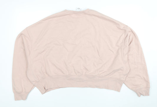 Nike Women's Pink Crew Neck Pullover Sweatshirt Size M Cotton Blend