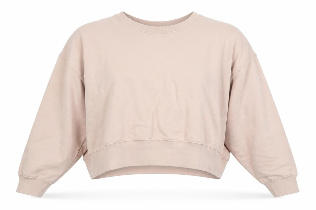 Front view of Nike Women's Pink Crew Neck Pullover Sweatshirt, size M, Cotton Blend