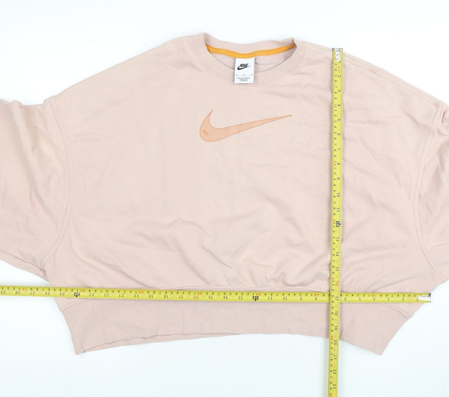 Nike Women's Pink Crew Neck Pullover Sweatshirt Size M Cotton Blend