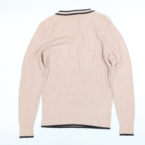 Marks and Spencer Women Beige Knit Long Sleeve Crew Neck Top Size 12