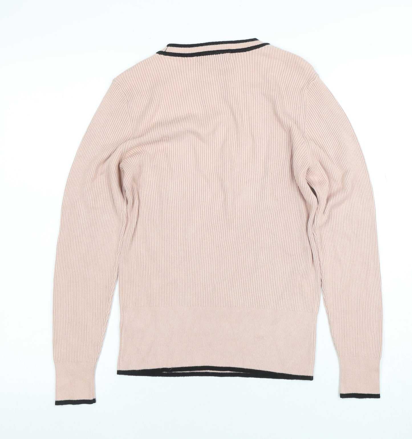 Marks and Spencer Women Beige Knit Long Sleeve Crew Neck Top Size 12