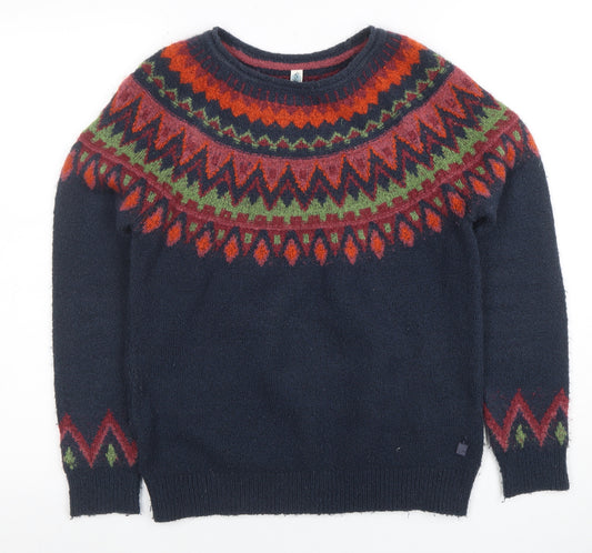 Weird Fish Women Multicoloured Fair Isle Knit Jumper Size 8