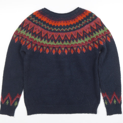 Weird Fish Women Multicoloured Fair Isle Knit Jumper Size 8