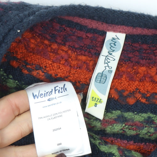 Weird Fish Women Multicoloured Fair Isle Knit Jumper Size 8