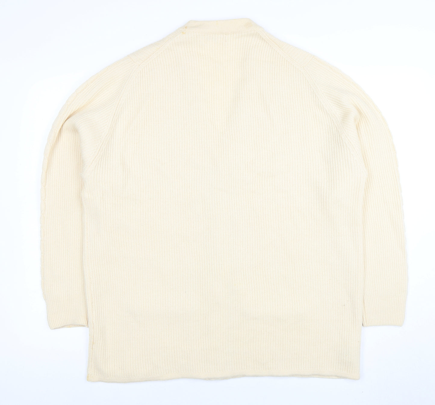 Pringle Womens Ivory Pure Wool V-Neck Cardigan Size L