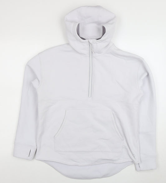 Marks and Spencer Goodmove Women's White 1/2 Zip Hoodie Size 10