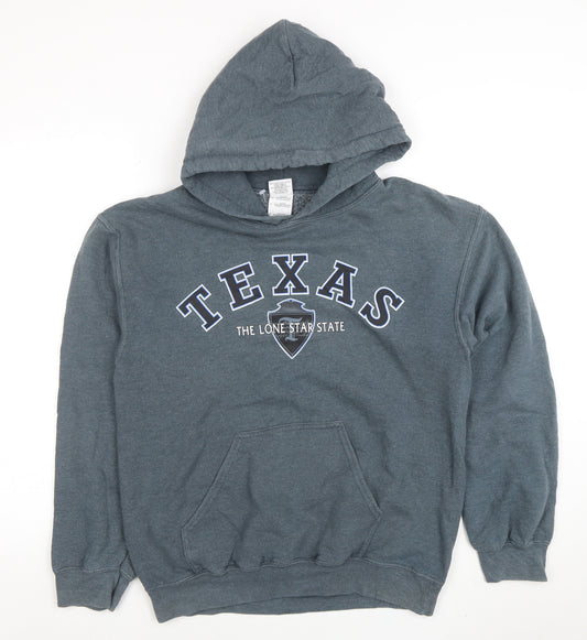 Gildan Men's Blue Texas Pullover Hoodie Size S Heavy Blend Fleece