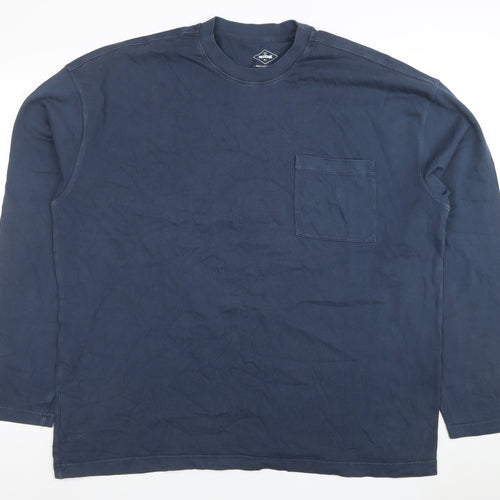 Next Mens Blue XL Crew Neck Long Sleeve Cotton Pullover Sweatshirt