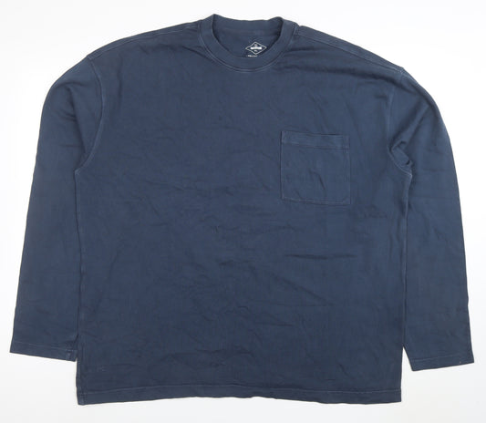 Next Mens Blue XL Crew Neck Long Sleeve Cotton Pullover Sweatshirt